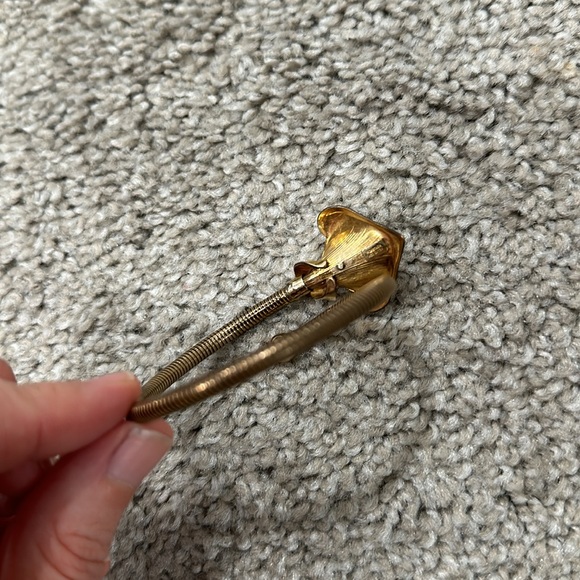 Vintage Art Deco FORSTNER Calla Lily Bracelet Snake Coil Omega Wrap - Picture 6 of 8